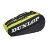 Dunlop Tennis-Racketbag (Schlägertasche, 2 Hauptfächer) SX Club Schwarz/gelb 10er