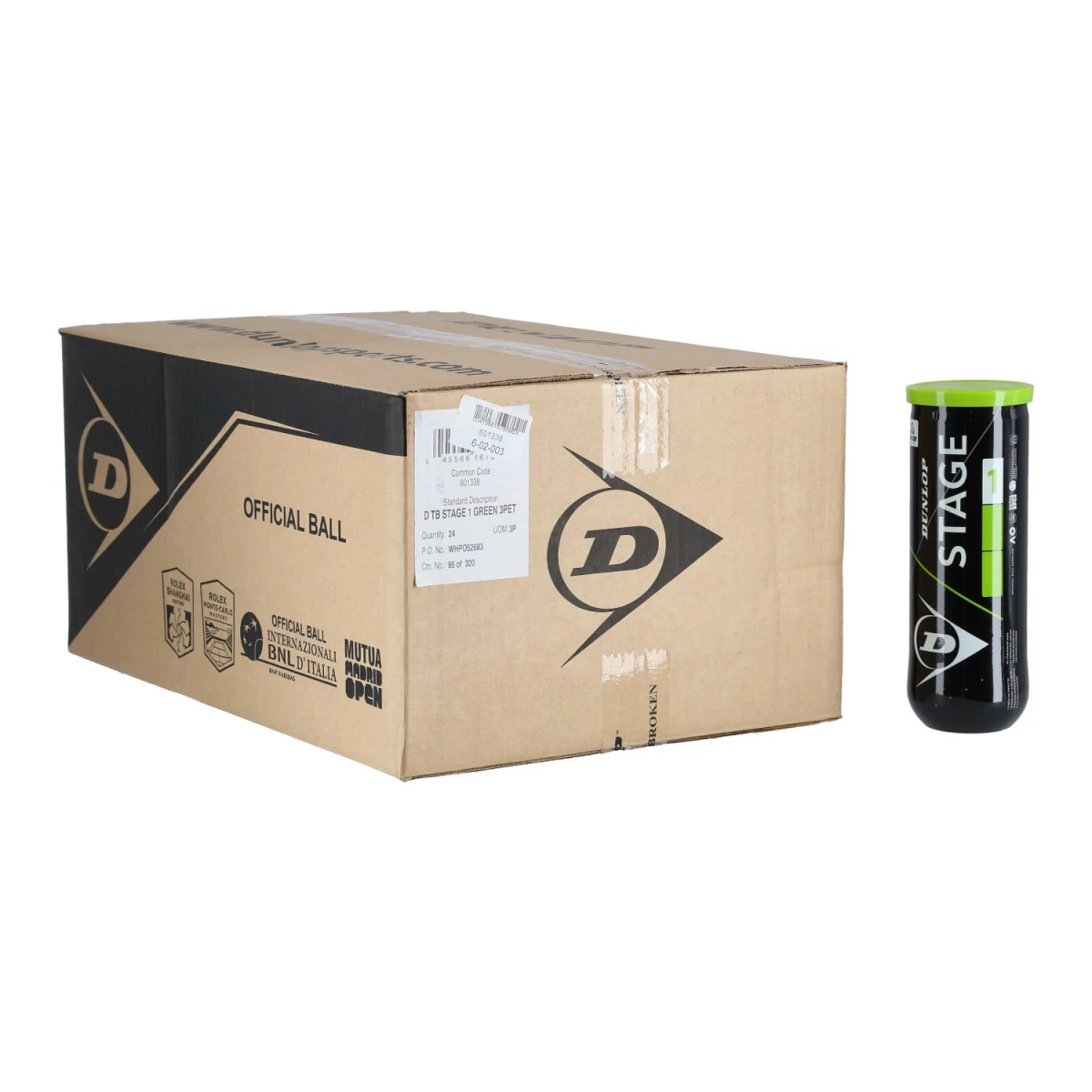 Dunlop Methodikbälle Stage 1 (grüner Punkt) Gelb Dose 24x3er Im Karton 3 Dunlop Methodikbälle Stage 1 (grüner Punkt) Gelb Dose 24x3er Im Karton