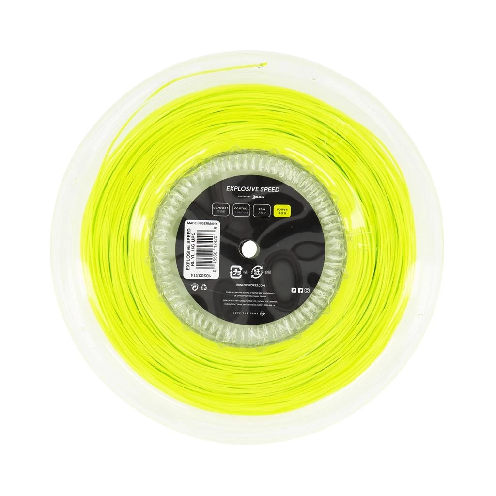 Dunlop Tennissaite Explosive Speed (Haltbarkeit+Power) Gelb 200m Rolle 4 Dunlop Tennissaite Explosive Speed (Haltbarkeit+Power) Gelb 200m Rolle – Bild 2
