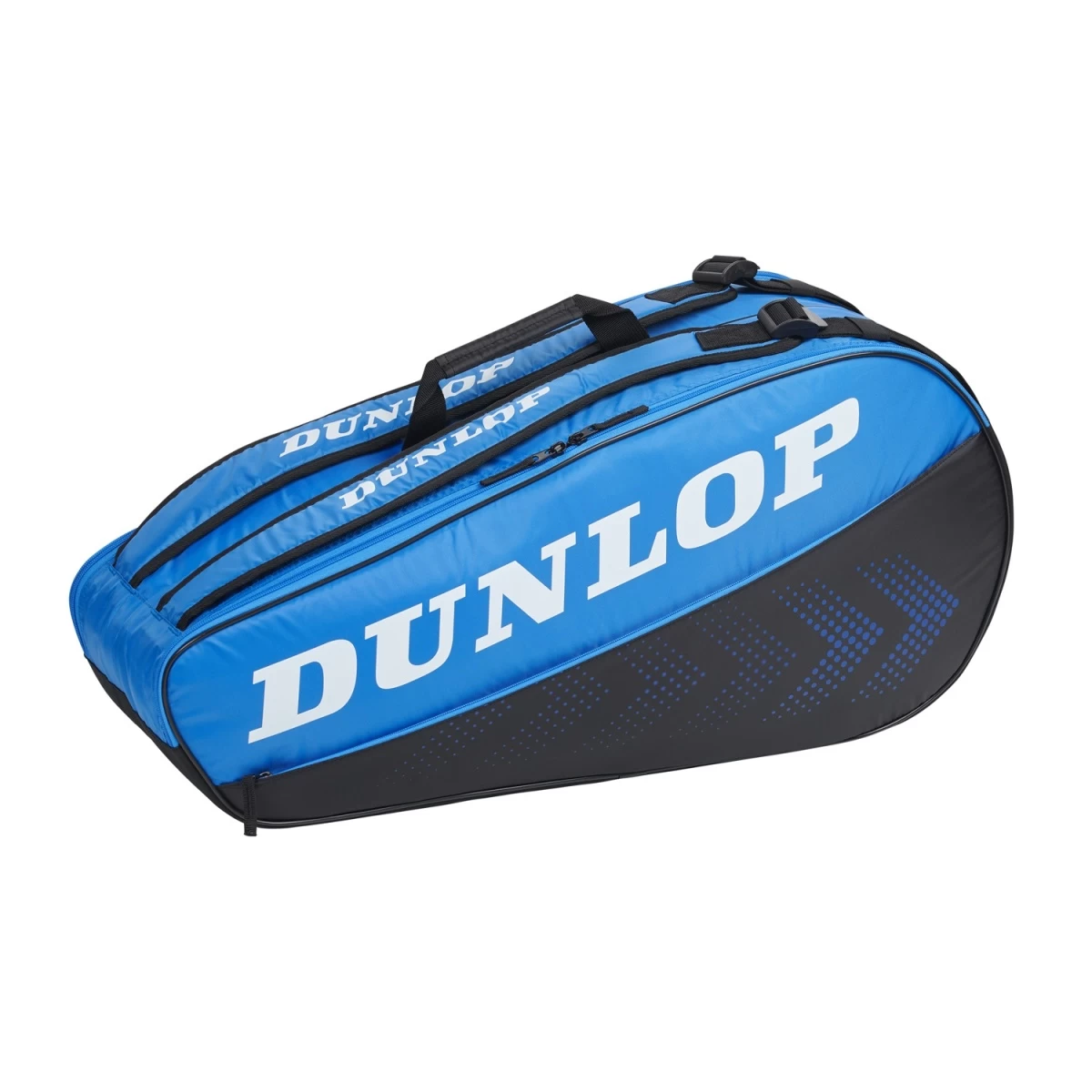 Dunlop Tennis-Racketbag FX Club (Schlägertasche, 2 Hauptfächer) Schwarz/blau 6er 3 Dunlop Tennis-Racketbag FX Club (Schlägertasche, 2 Hauptfächer) Schwarz/blau 6er