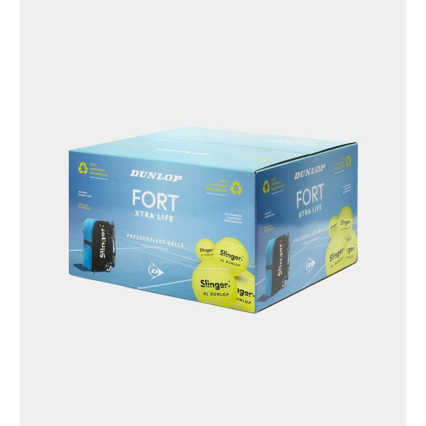 Dunlop Tennisbälle Fort Xtra Life (drucklos, Speziell Für Ballmaschine) - 72 Stück 3 Dunlop Tennisbälle Fort Xtra Life (drucklos, Speziell Für Ballmaschine) - 72 Stück