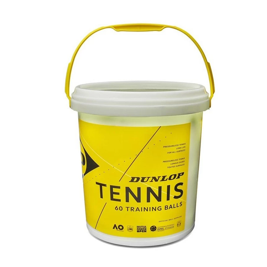 Dunlop Balleimer Plastik (für Maximal 60 Tennisbälle) Leer Gelb - 1 Eimer 3 Dunlop Balleimer Plastik (für Maximal 60 Tennisbälle) Leer Gelb - 1 Eimer
