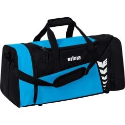 Erima Sporttasche Six Wings (Größe S - 28 Liter) Curacaoblau/schwarz 49x23x25cm