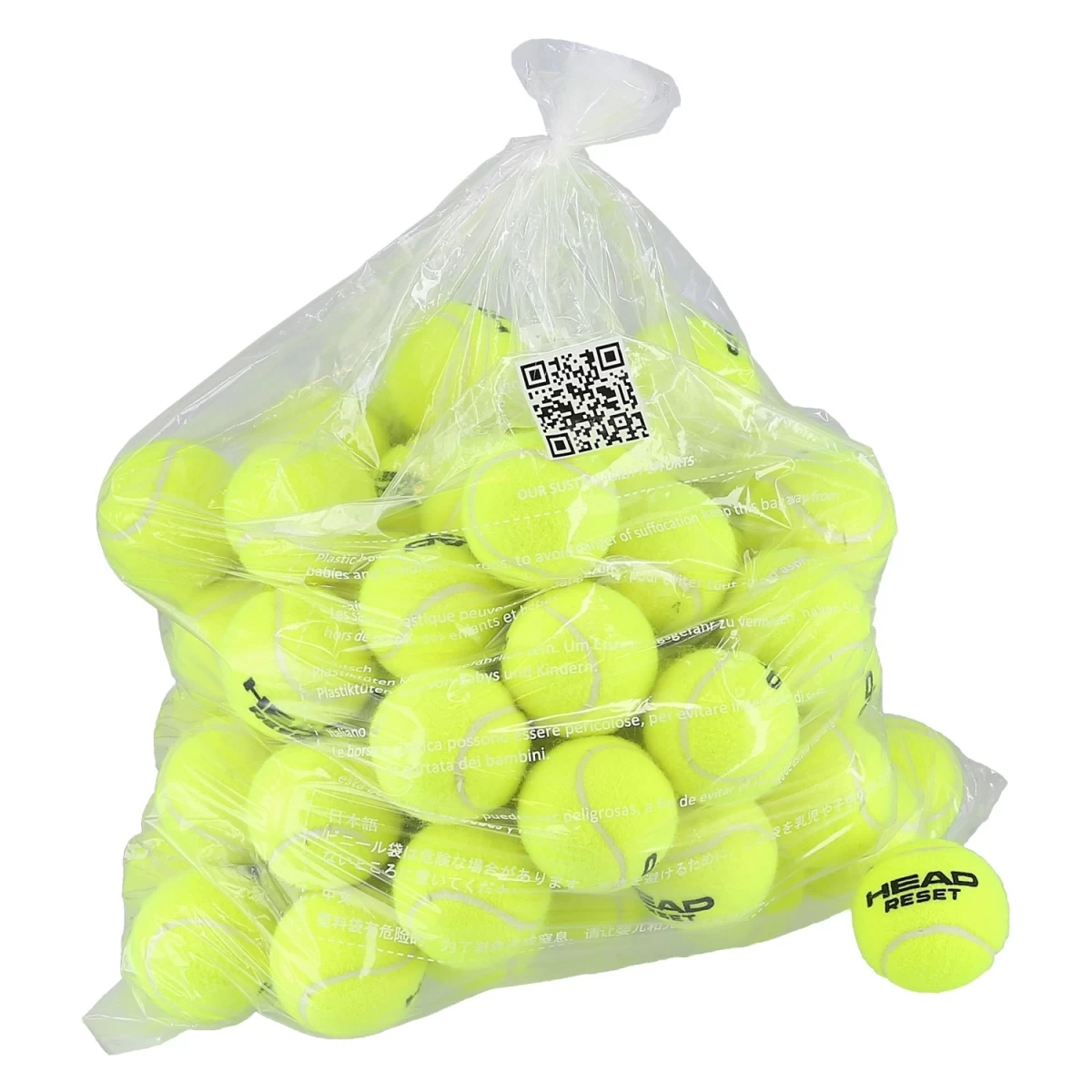 Head Tennisbälle Reset (drucklos, Ballmaschine) Gelb 72er Im Polybag 3 Head Tennisbälle Reset (drucklos, Ballmaschine) Gelb 72er Im Polybag