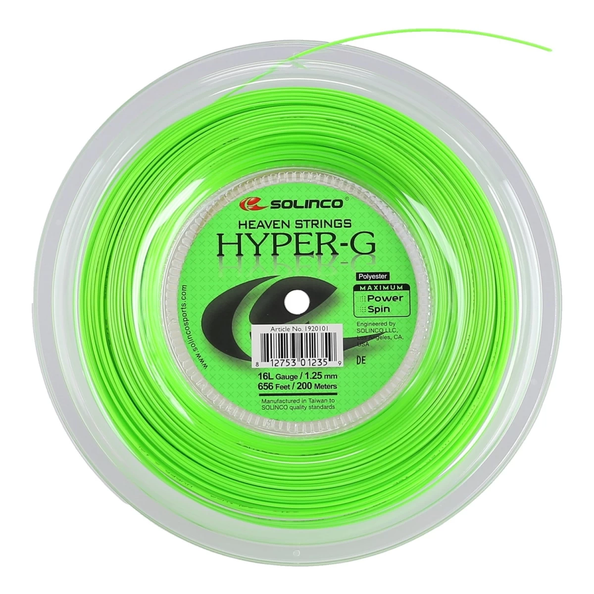 Solinco Tennissaite Hyper G (Haltbarkeit+Power) Grün 200m Rolle 5 Solinco Tennissaite Hyper G (Haltbarkeit+Power) Grün 200m Rolle – Bild 3