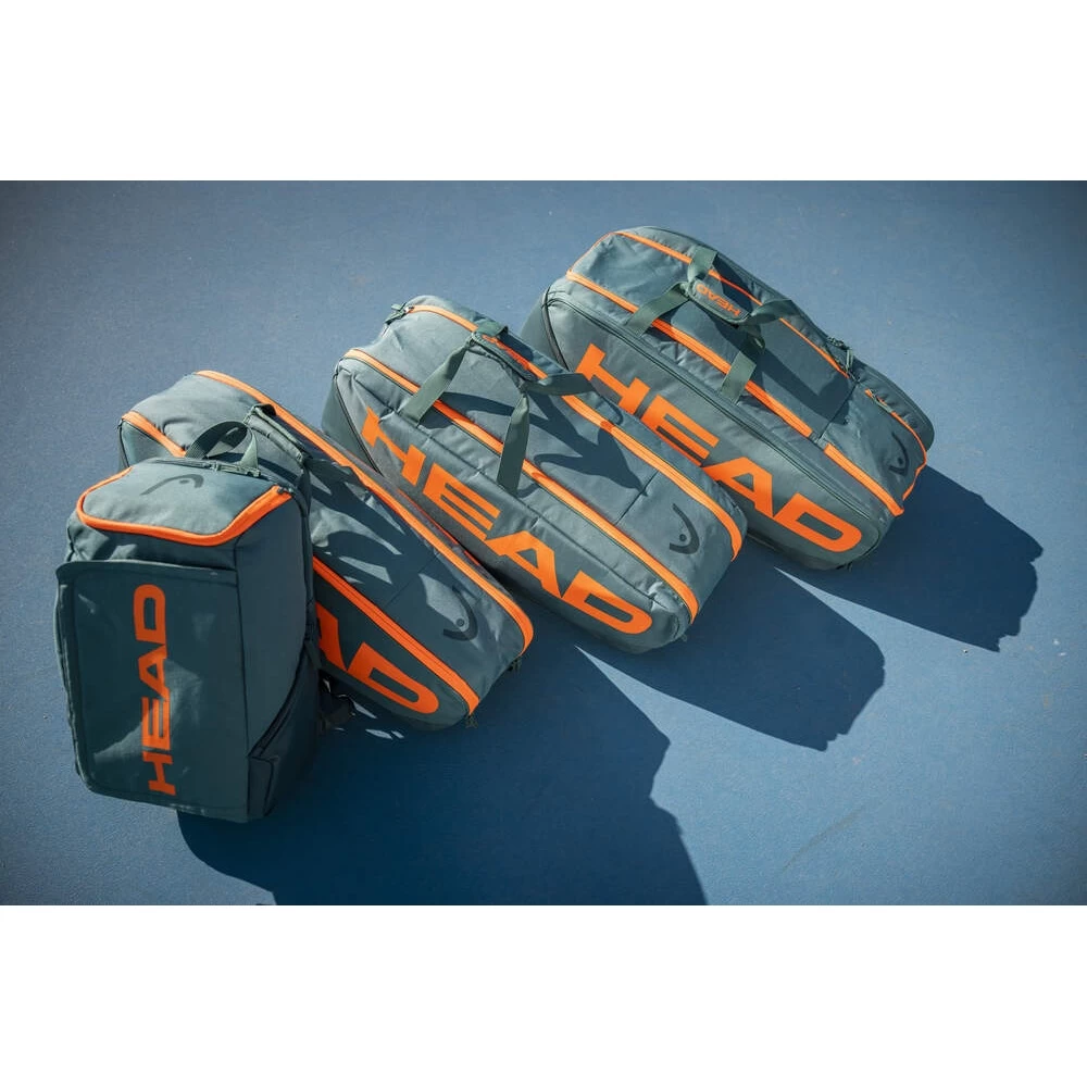 Head Tennis-Racketbag Pro Racquet Bag XL (Schlägertasche, 3 Hauptfächer) 2023 Cyangrün/orange 12er 4 Head Tennis-Racketbag Pro Racquet Bag XL (Schlägertasche, 3 Hauptfächer) 2023 Cyangrün/orange 12er – Bild 2