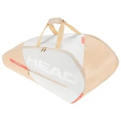 Head Tennis-Racketbag Tour Racquet Bag L (Schlägertasche, 2 Hauptfächer) 2023 Weiss/champagne 9er