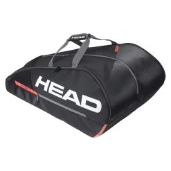 Head Tennis-Racketbag Tour Team Megacombi (Schlägertasche, 3 Hauptfächer) Schwarz/orange 15R