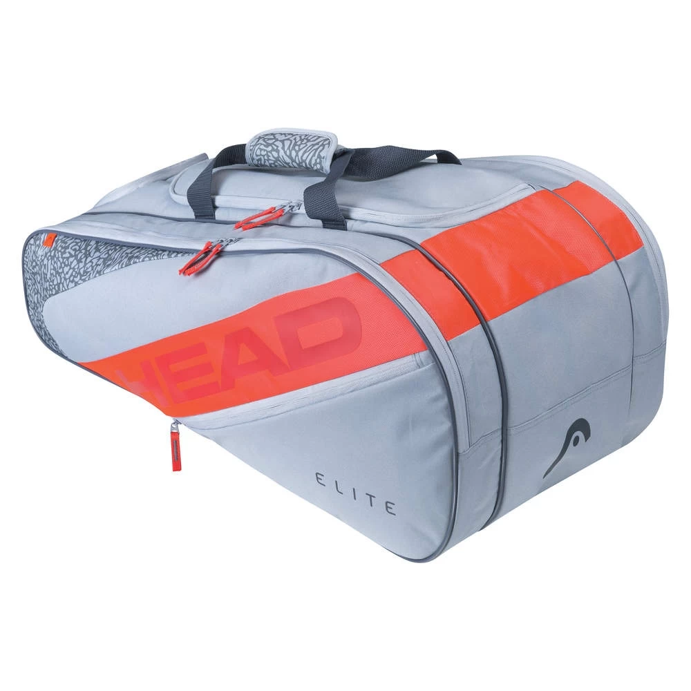Head Tennis-Racketbag Elite Allcourt (Schlägertasche, 2 Hauptfächer) Grau/orange 3 Head Tennis-Racketbag Elite Allcourt (Schlägertasche, 2 Hauptfächer) Grau/orange