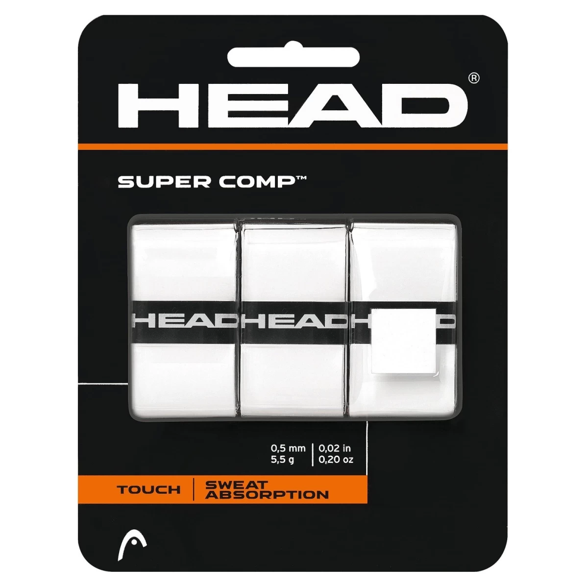 Head Overgrip Super Comp 0.5mm Weiss 3er 3 Head Overgrip Super Comp 0.5mm Weiss 3er