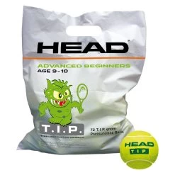 Head Methodikbälle Stage 1 TIP (grüner Punkt) Gelb Polybag 72er