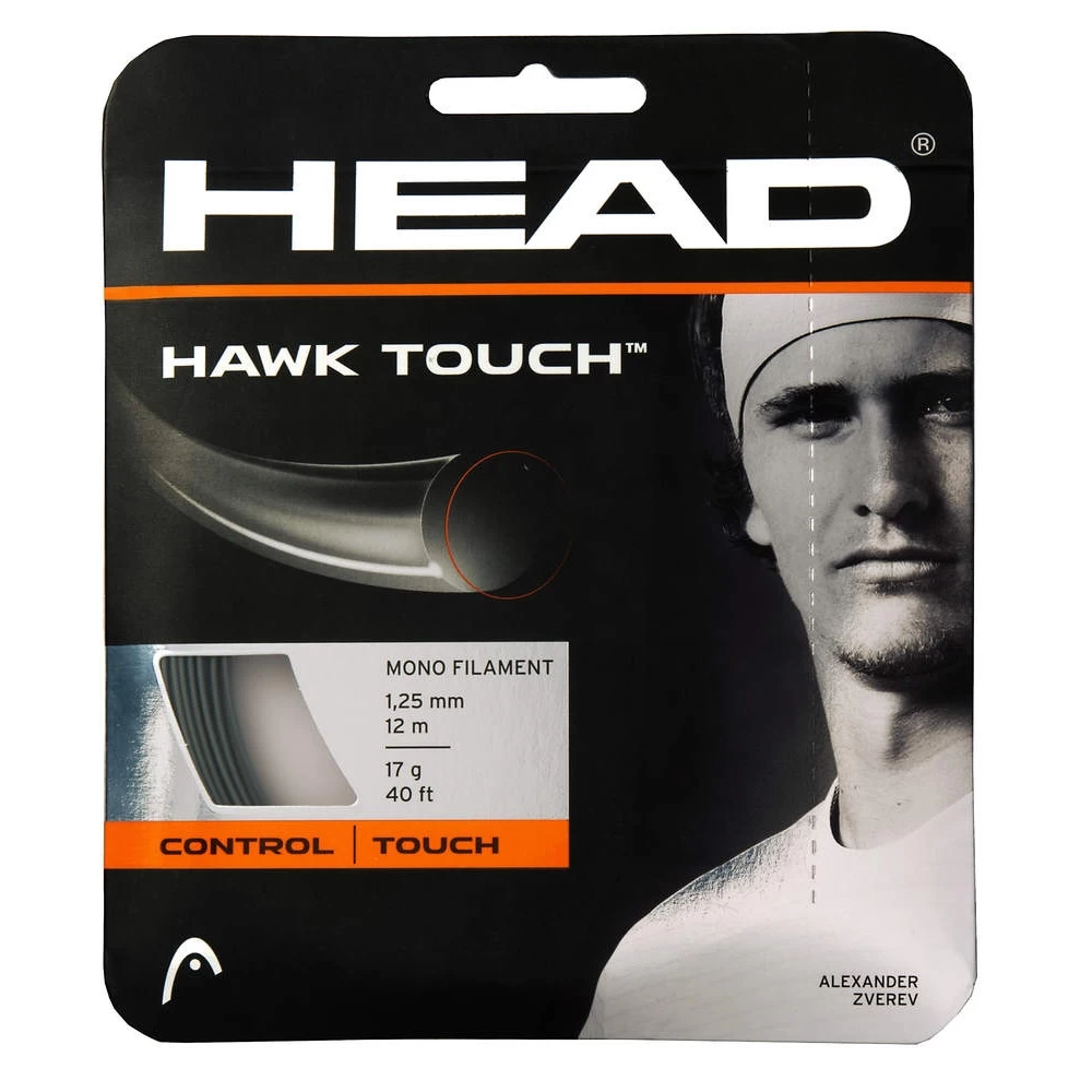 Head Tennissaite Hawk Touch (Haltbarkeit+Kontrolle) Anthrazitgrau 12m Set 3 Head Tennissaite Hawk Touch (Haltbarkeit+Kontrolle) Anthrazitgrau 12m Set