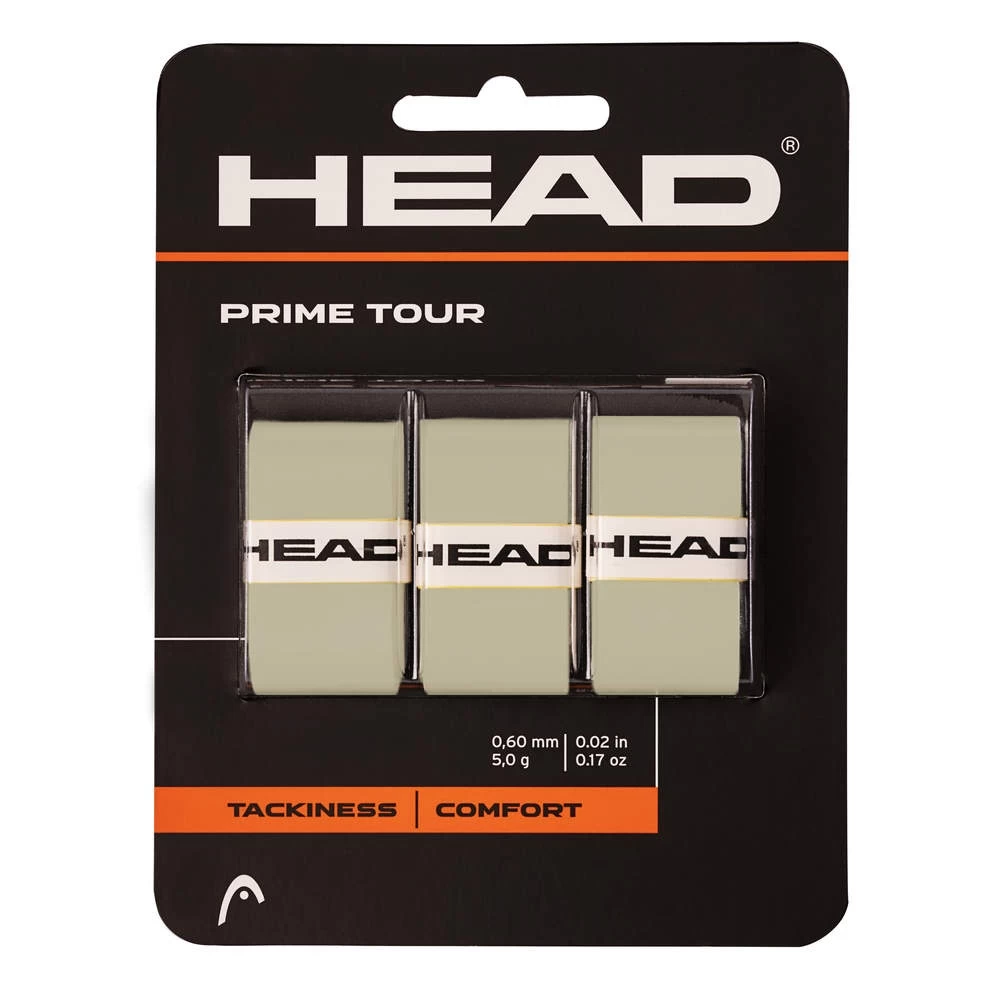 Head Overgrip Prime Tour 0.6 Mm (Komfort, Griffigkeit) Grau 3er 3 Head Overgrip Prime Tour 0.6 Mm (Komfort, Griffigkeit) Grau 3er