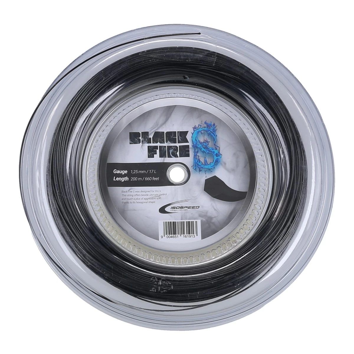 IsoSpeed Tennissaite Black Fire S (Haltbarkeit+Spin) 1.25mm Schwarz 200m Rolle 3 IsoSpeed Tennissaite Black Fire S (Haltbarkeit+Spin) 1.25mm Schwarz 200m Rolle