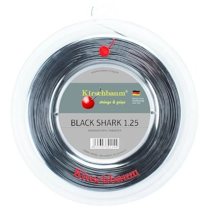 Kirschbaum Tennissaite Black Shark (Haltbarkeit+Spin) Schwarz 200m Rolle 3 Kirschbaum Tennissaite Black Shark (Haltbarkeit+Spin) Schwarz 200m Rolle