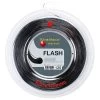 Kirschbaum Tennissaite Flash (Haltbarkeit+Power) Schwarz 200m Rolle