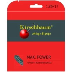 Kirschbaum Tennissaite Max Power (Haltbarkeit+Power) Anthrazit 12m Set