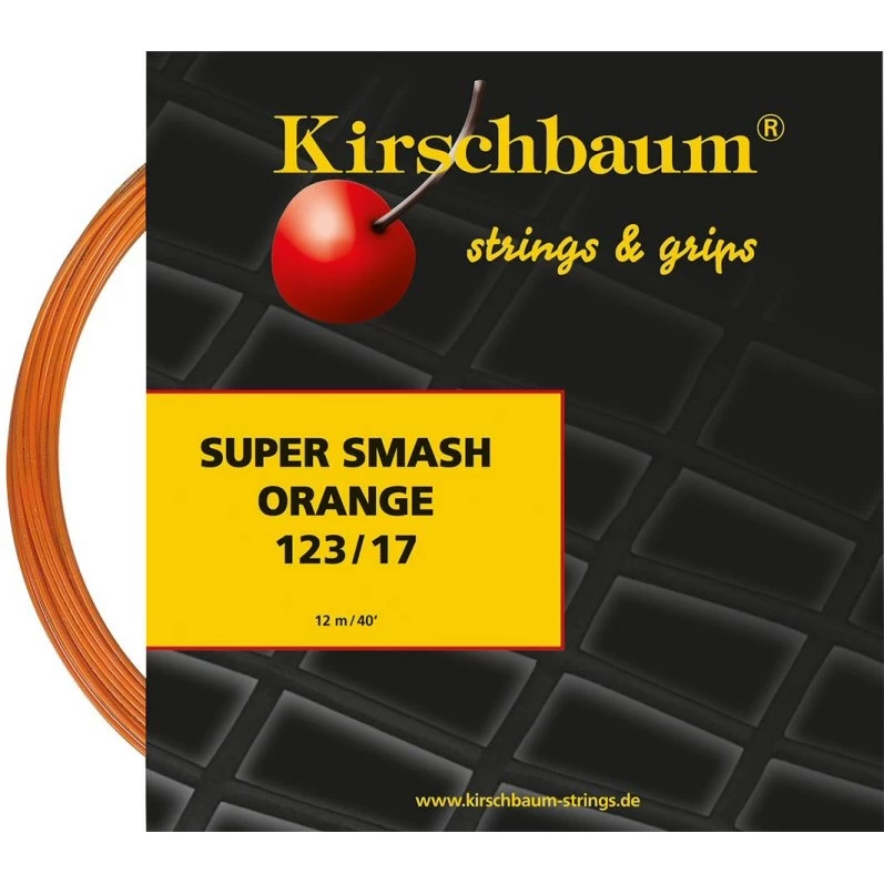 Kirschbaum Tennissaite Super Smash (Haltbarkeit+Kontrolle) Orange 12m Set 3 Kirschbaum Tennissaite Super Smash (Haltbarkeit+Kontrolle) Orange 12m Set