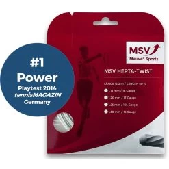 MSV Tennissaite Hepta Twist (Haltbarkeit+Spin) Weiss 12m Set -Tennis Verkaufsgeschäft MSV20Hepta20Twist20White2012m20No201 1113x1113 1