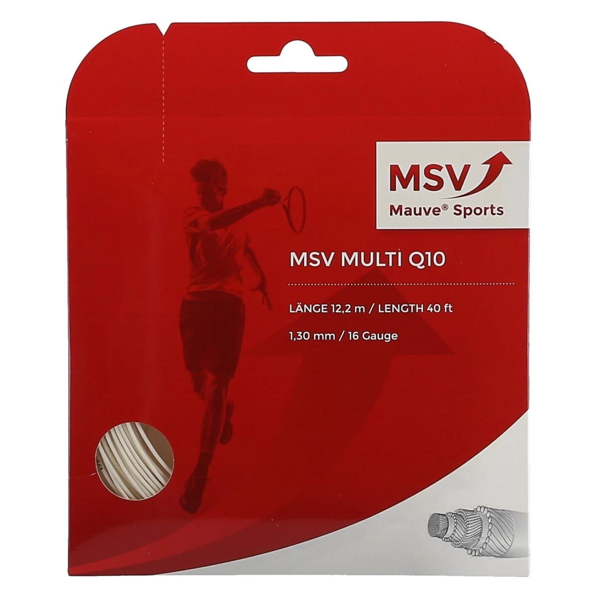 MSV Tennissaite Multi Q10 1.30mm (Armschonung+Touch) Weiss 12m Set 3 MSV Tennissaite Multi Q10 1.30mm (Armschonung+Touch) Weiss 12m Set