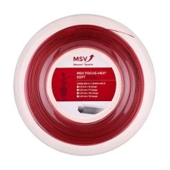 MSV Tennissaite Focus Hex Soft 1.25 (Haltbarkeit+Touch) Rot 200m Rolle
