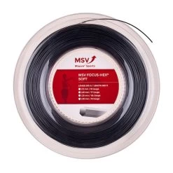 MSV Tennissaite Focus Hex Soft (Haltbarkeit+Touch) Schwarz 200m Rolle
