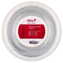 MSV Tennissaite Focus Hex Plus 25 (Haltbarkeit+Spin) Weiss 200m Rolle