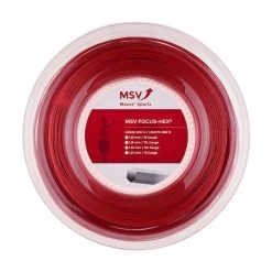 MSV Tennissaite Focus Hex (Haltbarkeit+Spin) Rot 200m Rolle