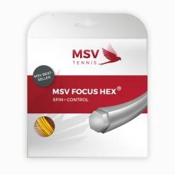 MSV Tennissaite Focus Hex (Haltbarkeit+Spin) Gelb 12m Set