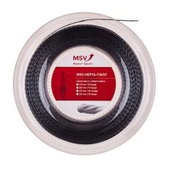 MSV Tennissaite Hepta Twist (Haltbarkeit+Spin) Anthrazit 200m Rolle