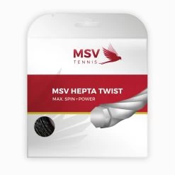 MSV Tennissaite Hepta Twist (Haltbarkeit+Spin) Anthrazit 12m Set
