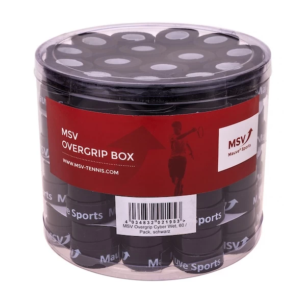 MSV Overgrip Cyber Wet Schwarz 60er Box 3 MSV Overgrip Cyber Wet Schwarz 60er Box