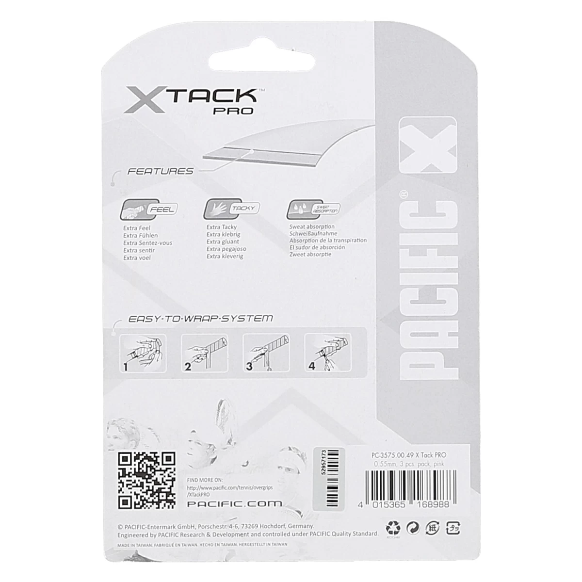 Pacific Overgrip XTack Pro 0.55mm Pink 3er 4 Pacific Overgrip XTack Pro 0.55mm Pink 3er – Bild 2
