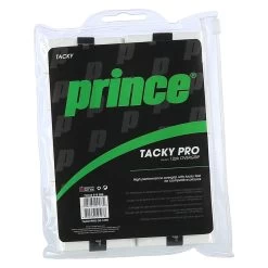Prince Overgrip Tacky Pro 0.6mm Weiss - 12 Stück Im Zip Beutel