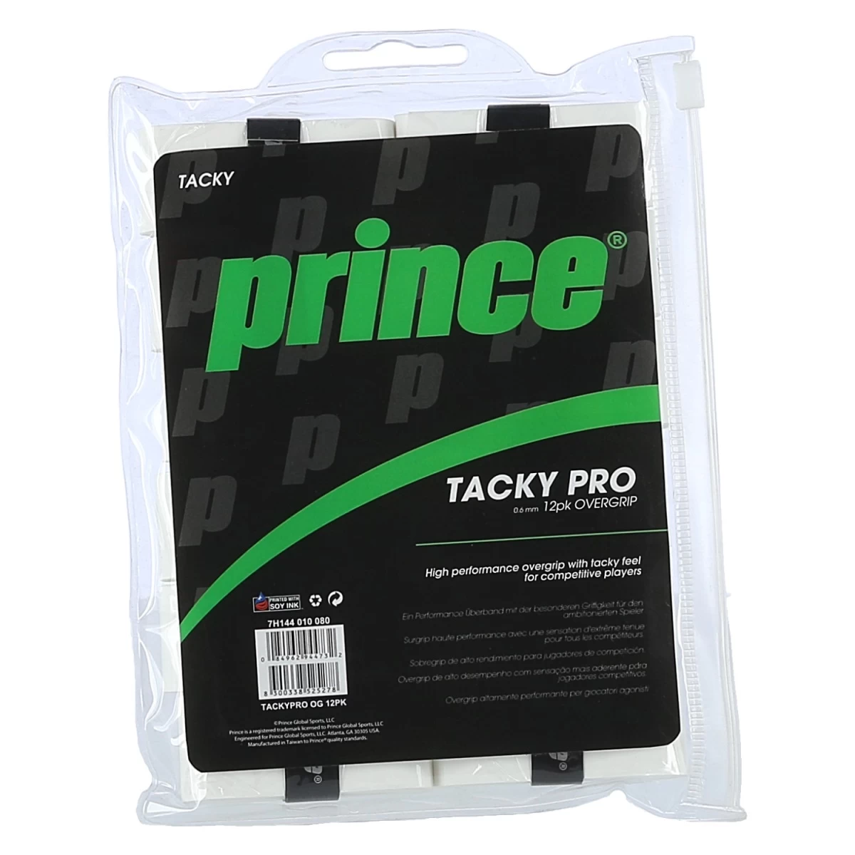 Prince Overgrip Tacky Pro 0.6mm Weiss - 12 Stück Im Zip Beutel 3 Prince Overgrip Tacky Pro 0.6mm Weiss - 12 Stück Im Zip Beutel