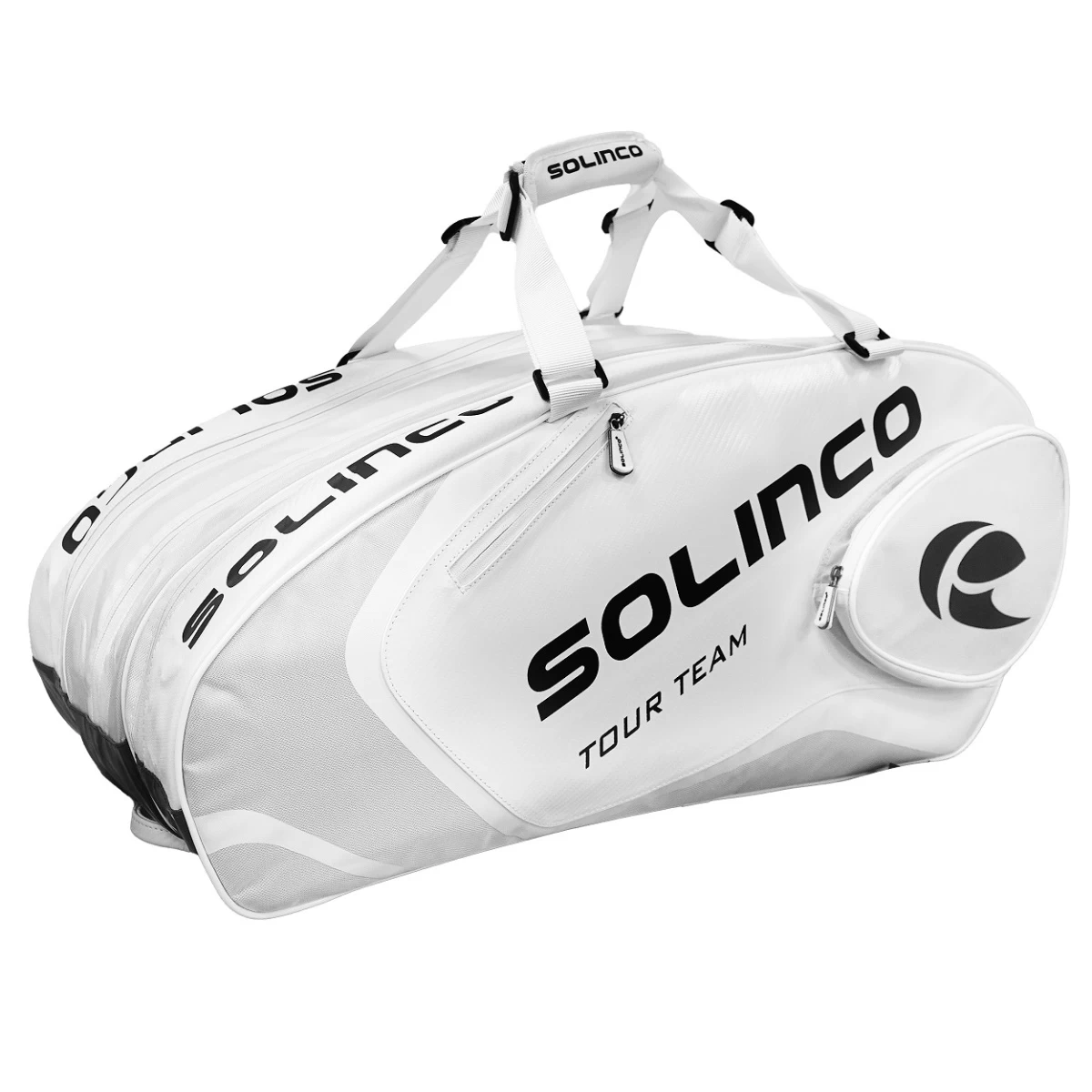 Solinco Racketbag Tour Team Whiteout (Schlägertasche, 3 Hauptfächer, Thermofach, Schuhfach) Weiss 15er 3 Solinco Racketbag Tour Team Whiteout (Schlägertasche, 3 Hauptfächer, Thermofach, Schuhfach) Weiss 15er