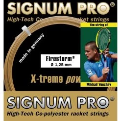 Signum Pro Tennissaite Firestorm (Haltbarkeit+Power) Gold 12m Set