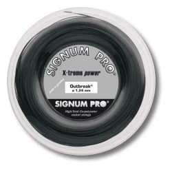 Signum Pro Tennissaite Outbreak (Haltbarkeit+Power) Anthrazit 200 Meter Rolle