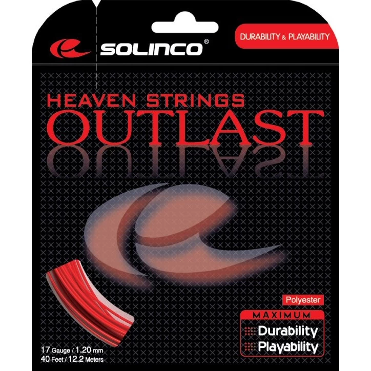 Solinco Tennissaite Outlast (Haltbarkeit+Kontrolle) Rot 12m Set 3 Solinco Tennissaite Outlast (Haltbarkeit+Kontrolle) Rot 12m Set