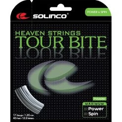 Solinco Tennissaite Tour Bite (Haltbarkeit+Spin) Silber 12m Set