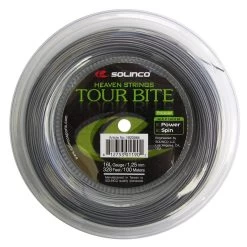 Solinco Tennissaite Tour Bite (Haltbarkeit+Spin) Silber 100m Rolle