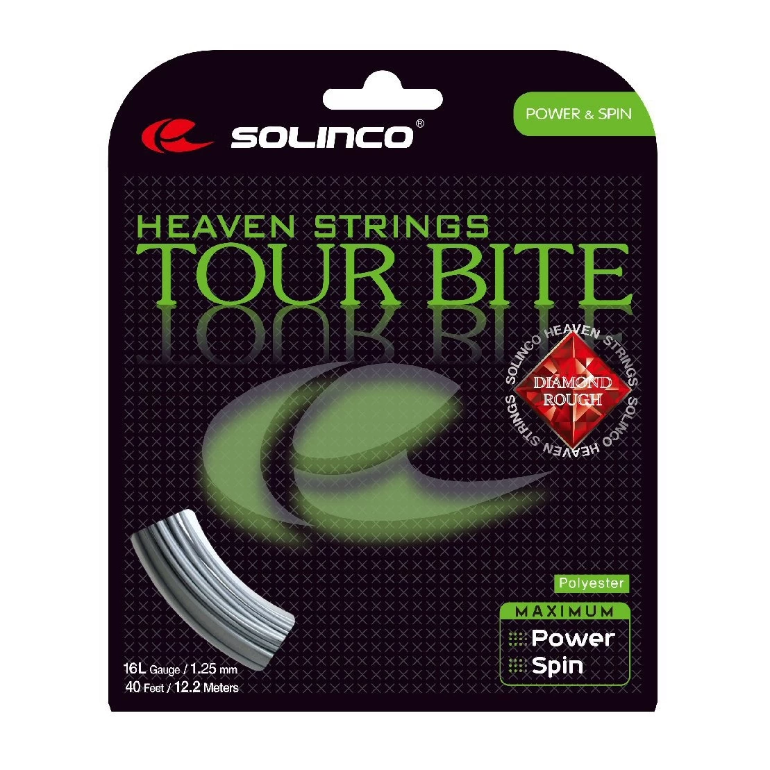Solinco Tennissaite Tour Bite Diamond Rough (Spin+Haltbarkeit) Silber 12m Set 3 Solinco Tennissaite Tour Bite Diamond Rough (Spin+Haltbarkeit) Silber 12m Set