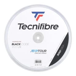 Tecnifibre Tennissaite Black Code (Haltbarkeit+Kontrolle) Schwarz 200m Rolle