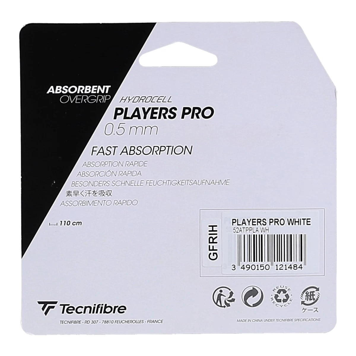 Tecnifibre Overgrip Players Pro 0.5mm (Schweissabsorption) Weiss 3er 4 Tecnifibre Overgrip Players Pro 0.5mm (Schweissabsorption) Weiss 3er – Bild 2