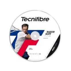 Tecnifibre Tennissaite Razor Soft (Haltbarkeit+Allround) Carbongrau 200m Rolle