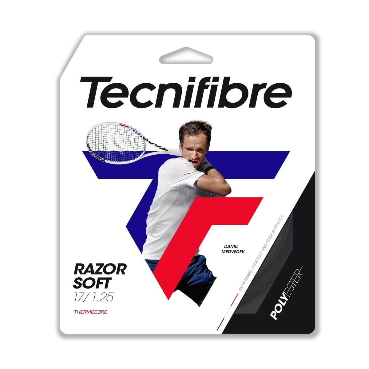 Tecnifibre Tennissaite Razor Soft (Haltbarkeit+Allround) Carbongrau 12m Set 3 Tecnifibre Tennissaite Razor Soft (Haltbarkeit+Allround) Carbongrau 12m Set