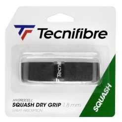 Tecnifibre Basisband Squash Dry Grip (trockenes Griffgefühl) Schwarz - 12 Stück Box