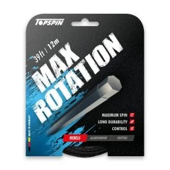 Topspin Tennissaite Max Rotation (Haltbarkeit+Spin) Schwarz 12m Set