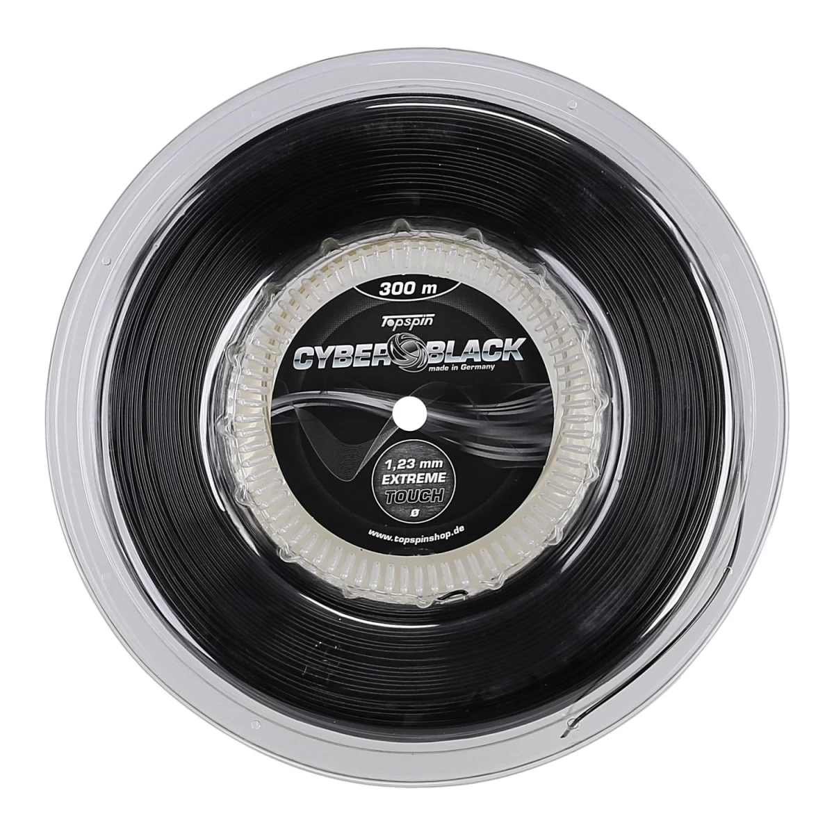 Topspin Tennissaite Cyber Black (Haltbarkeit+Kontrolle) Schwarz 300m Rolle 3 Topspin Tennissaite Cyber Black (Haltbarkeit+Kontrolle) Schwarz 300m Rolle