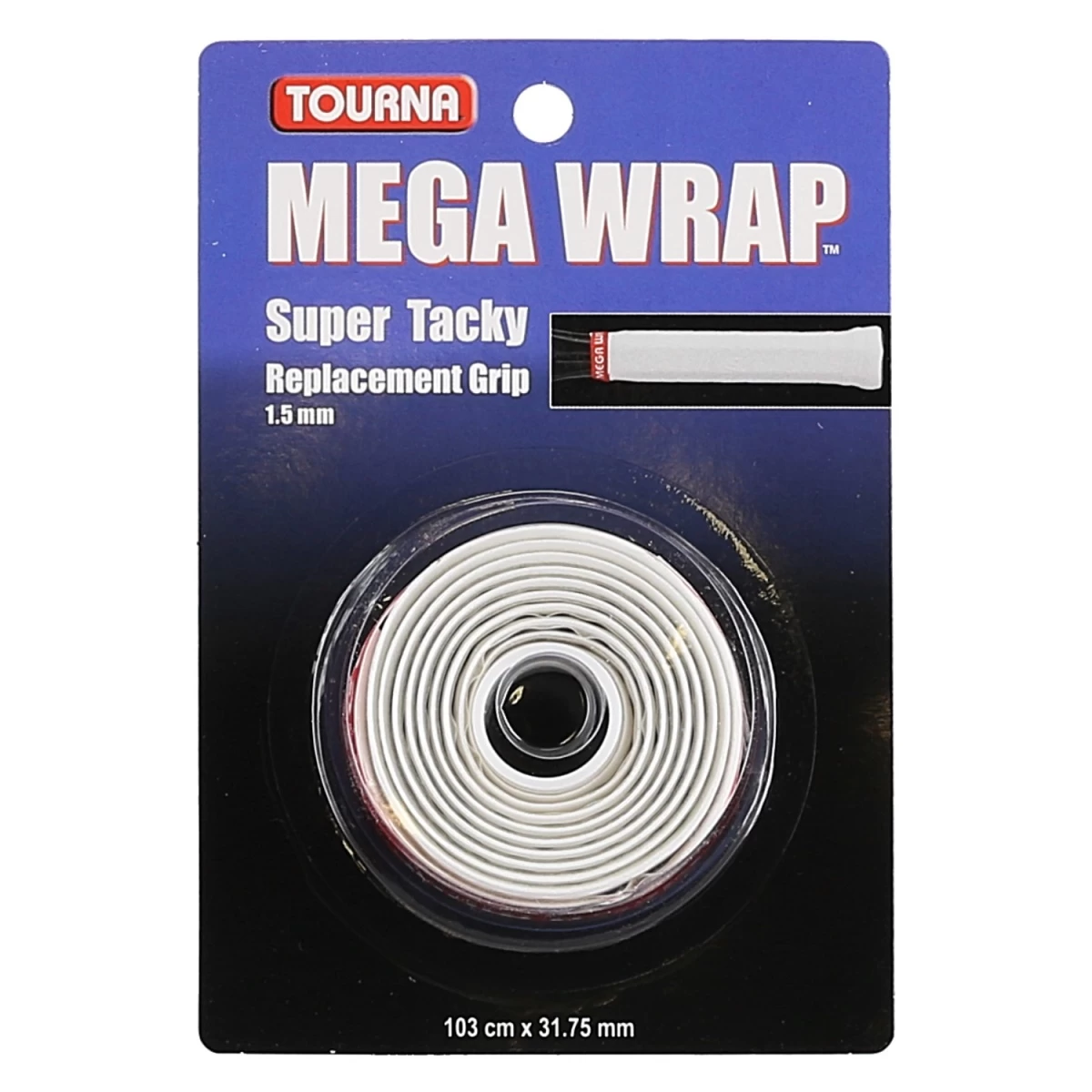 Tourna Basisband Mega Wrap 1.5mm Weiss 3 Tourna Basisband Mega Wrap 1.5mm Weiss